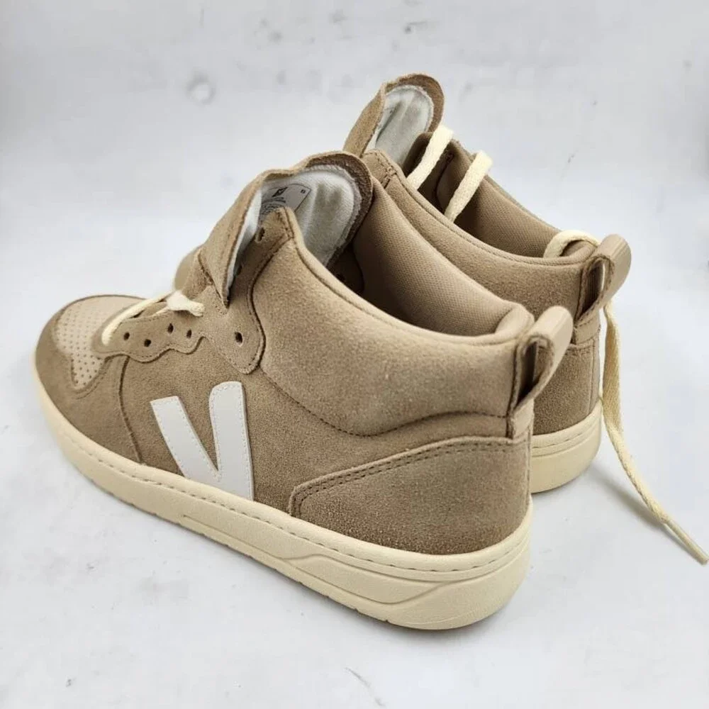 VEJA V-15 Suede Leather Sneakers Men's EU 41/US 8 Dune Pierre